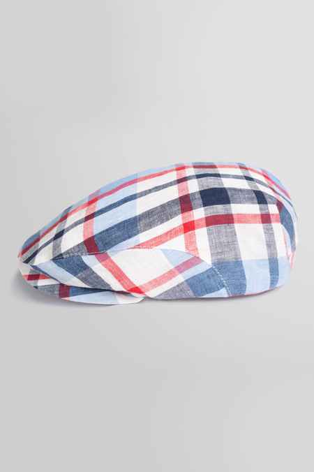 Kaszkiet Lniany w Kratę