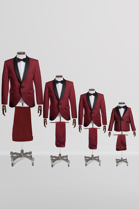 Garnitur Tata i Syn Bordowy