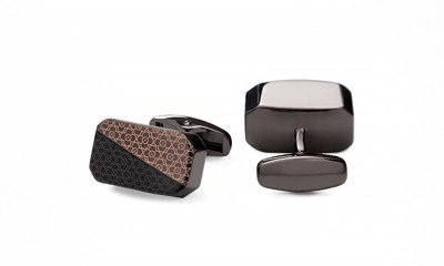 Spinki w Kolorze Czarno-Brązowym