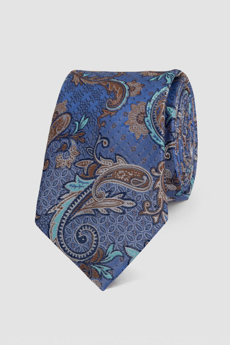 Krawat Niebieski We Wzór