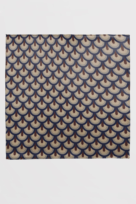 Poszetka we Wzór Pawich Oczek