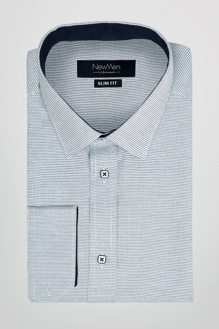 Koszula w Granatowy Mikrowzór