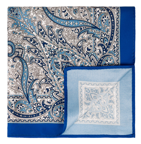 Poszetka do Marynarki Niebiesko- Biała