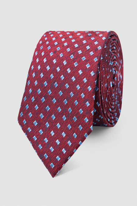 Krawat Bordowy we Wzór