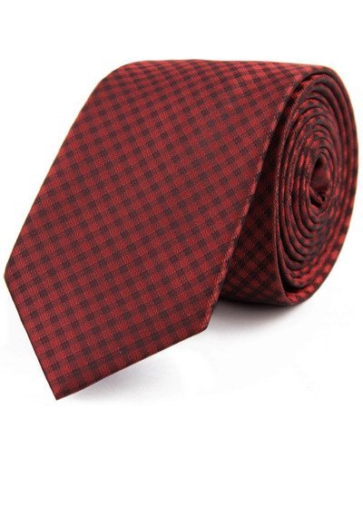 Krawat Bordowy w Kratę
