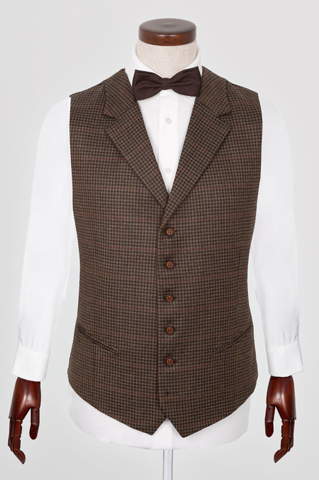 Kamizelka w Brązową Kratę