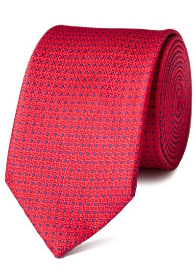 Krawat Czerwony we Wzór