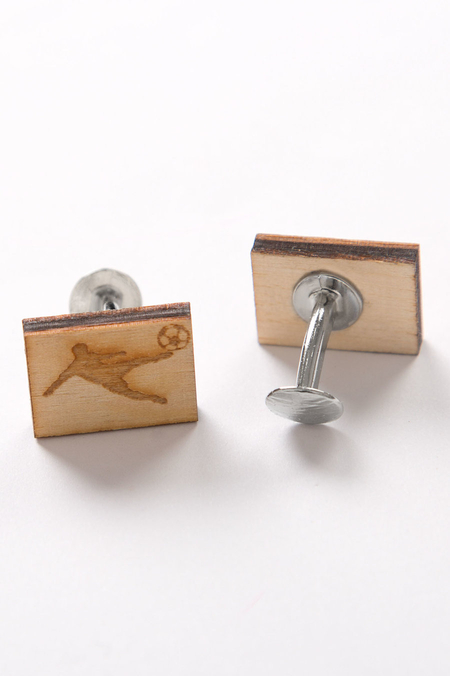 Spinki Drewniane Piłkarz