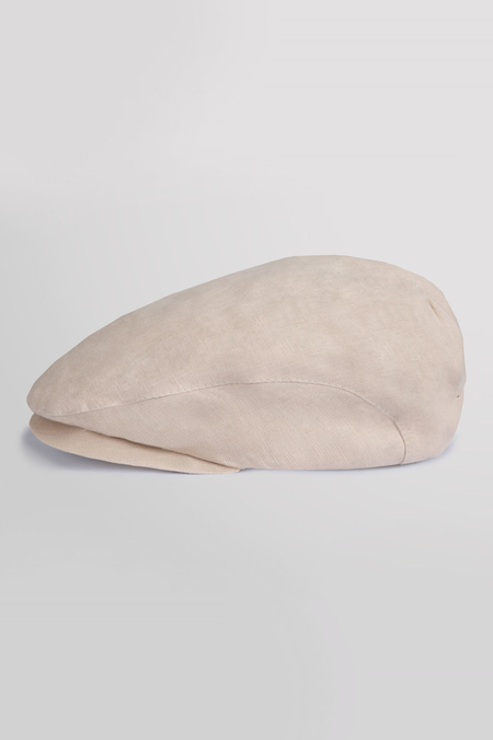 Kaszkiet Lniany Beżowy