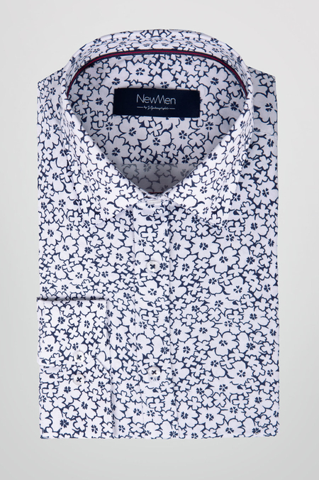 Koszula Męska we Wzór Kwiatów