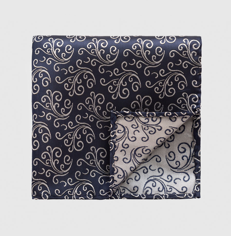 Poszetka Granatowa we Wzór