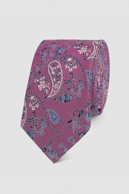 Krawat Różowy We Wzór