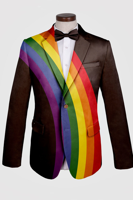 Marynarka we Wzór Tęczy