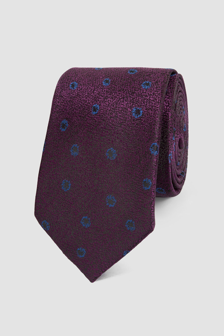 Krawat Fioletowy We Wzór