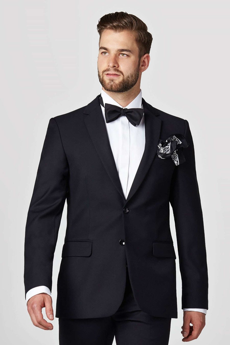 Marynarka Czarna Gładka