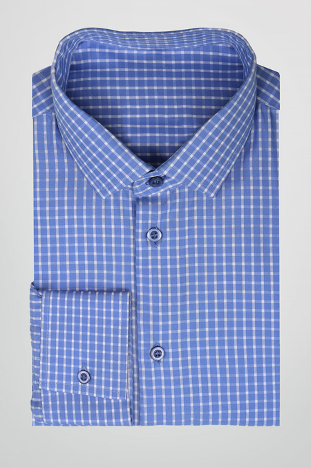 Koszula niebieska w kratę