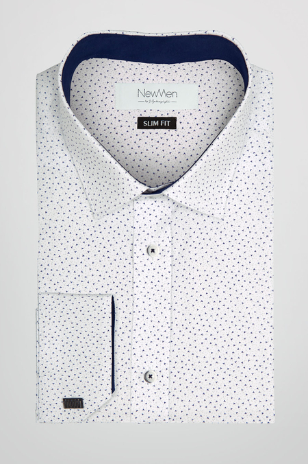 Koszula Biała we Wzór