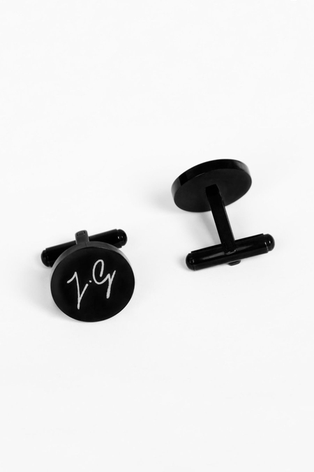 Spinki Czarne Z Grawerem