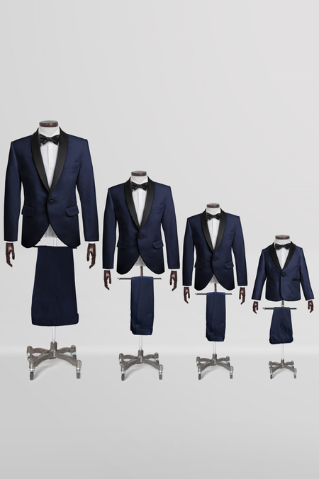 Garnitur Tata i Syn Granatowy