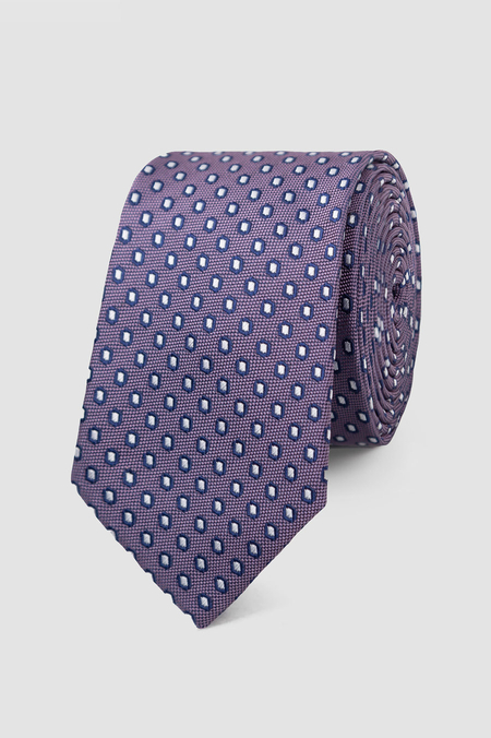 Krawat Fioletowy we Wzór