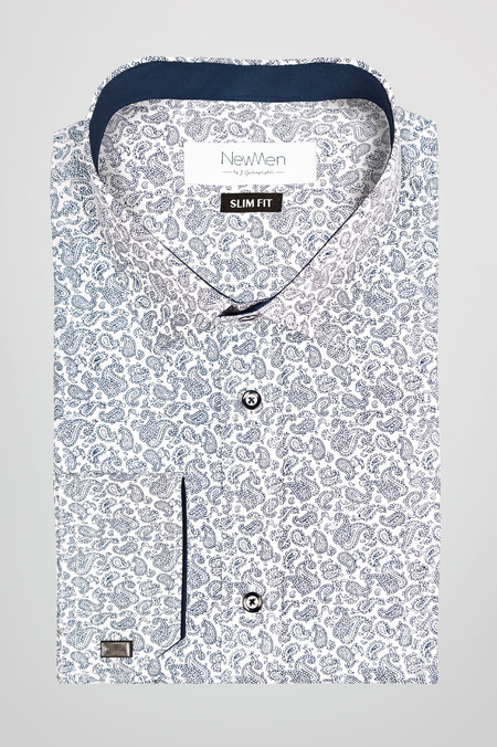 Koszula Biała we Wzór