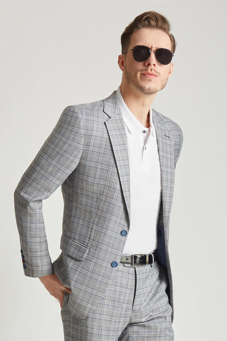 Zestaw Szary w Kratę