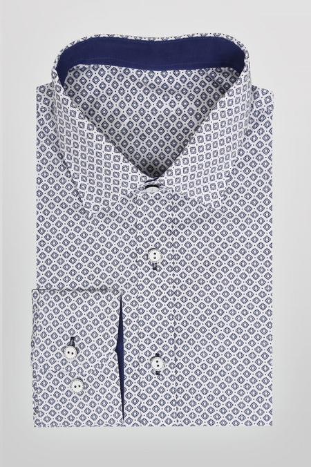 Koszula Biała we Wzór