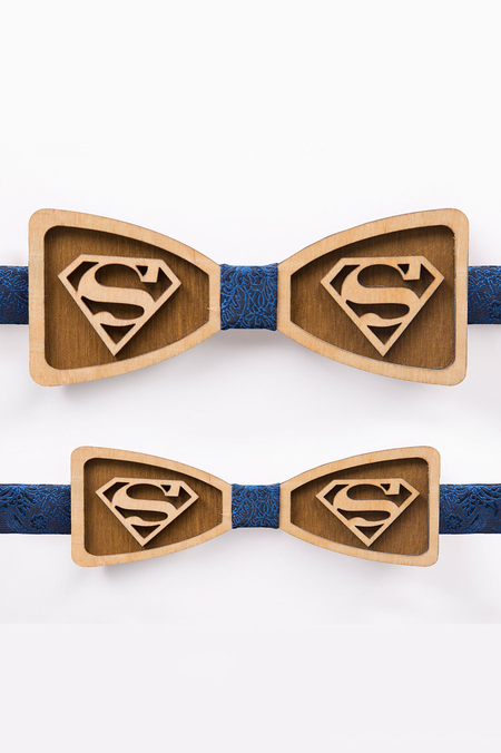 Mucha Drewniana 3D Tata i Syn Superman