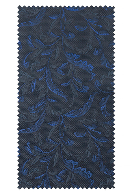 Granatowy Żakard we Wzór
